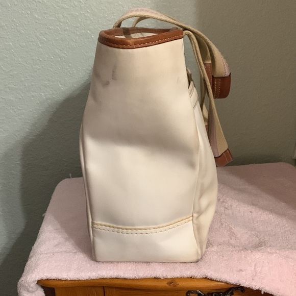 Coach nylon and leather Hampton tote shoulder handbag - Picture 3 of 7